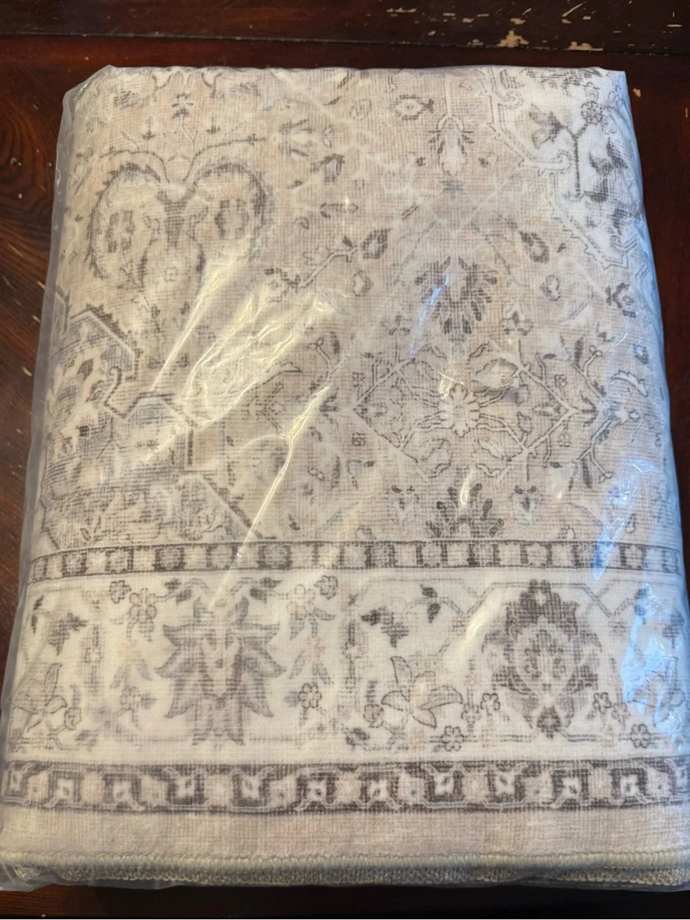 Washable Beige Traditional Runner Rug for Kitchen - Neutral Accent